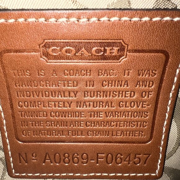 Vintage Coach Tobacco Tan Leather 6457 Brief/Laptop Case NWT - Picture 9 of 16